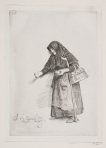 De vrouw met de mussen door Carl Bloch