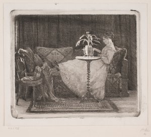 Lezende dame door Carl Bloch