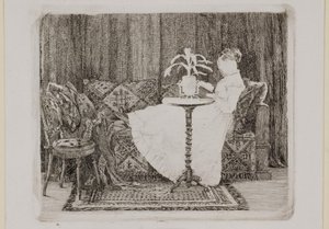 Lezende dame door Carl Bloch