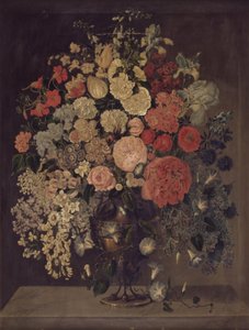 Een Grote Vaas met Bloemen door Carl Christian Seydewitz