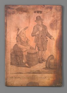 Paysan et Paysanne du Rhinland de Delft de Leide door Carl Cristiaan Fuchs