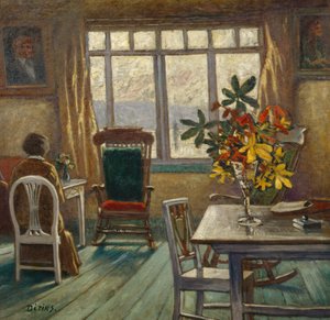 Het atelier van de kunstenaar door Carl Edvard Diriks