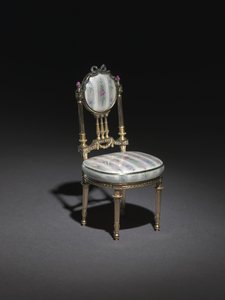 Miniatuurstoel, 1896-1906 door Carl Fabergé