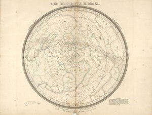 De sterrenhemel - noordelijk halfrond door Carl Ferdinand Weiland