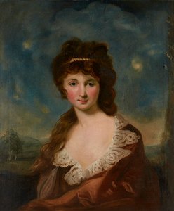 Portret van een dame vermoedelijk Harriet Rochfort (1758-1854) volgens etiket op de achterkant