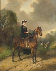 Keizerin Eugenie te paard door Carl Friederich Kiørboe