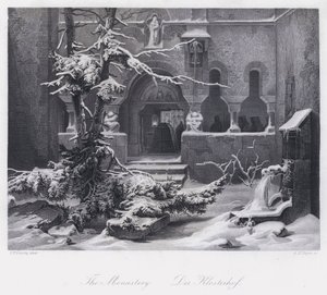 Het Klooster door Carl Friedrich (after) Lessing