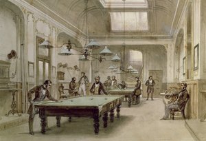 Een biljartkamer, 1861 door Carl Friedrich Heinrich Werner
