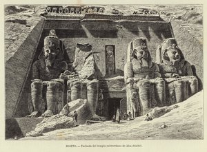 Egypte - Gevel van de ondergrondse tempel van Abu Simbel