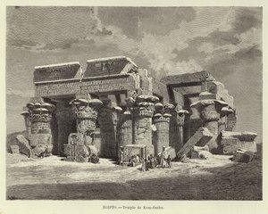 Egypte - Tempel van Kom Ombo door Carl Friedrich Heinrich Werner