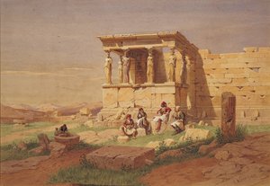 Het Erechtheion. De Veranda van de Kariatiden, 1877