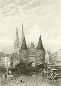 De Holsteinpoort, Lübeck door Carl Friedrich Heinrich Werner