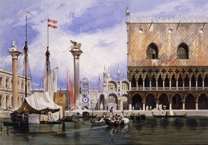 De Piazzetta di San Marco, Venetië door Carl Friedrich Heinrich Werner