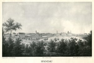 Stadsgezicht Spandau rond 1860 door Carl Frühsorge