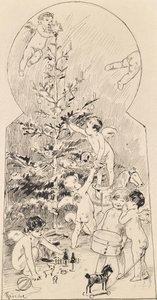 Engelen, de kerstboom schoonmaken