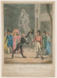 C H Simpson Esquire, ceremoniemeester in de Royal Gardens, Vauxhall