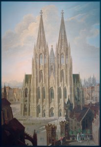 Westgevel van de Dom van Keulen door Carl Georg Enslen