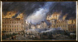 MAART REVOLUTIE: Slag bij de Ster Barricade in de Jagerzelle op 28 oktober door Carl Goebel