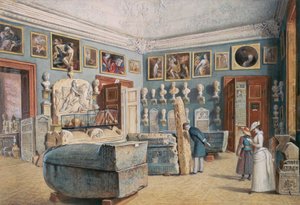 De kamer met de Mithras- en de Egyptische sarcofagen