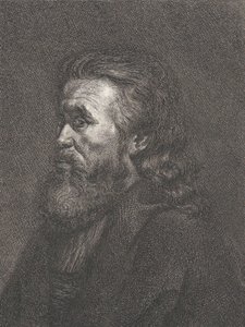 Portret van een oude man met een baard door Carl Gottlieb Rasp