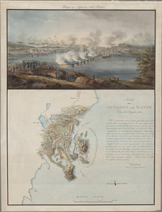 Zicht en Kaart van de Slag bij Ratan, op 20 augustus 1809 door Carl Gustaf Gillberg