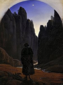 Pelgrims in de rotsvallei door Carl Gustav Carus