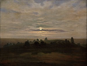 Steentijdvesting bij Nobbin, eiland Rügen door Carl Gustav Carus