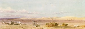Zandheuvels in de Woestijn, Caïro, Suez, 1859