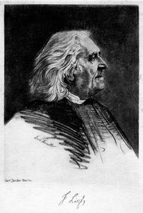 Franz Liszt 1811-1886, Hongaarse componist en pianist, 20e eeuw door Carl Jander
