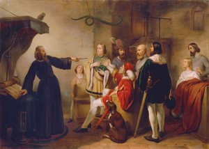 Een astroloog voorspelt Rudolf van Habsburg door Carl Johann Nepomuk Hemerlein