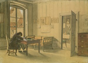 Erwin Speckter in zijn Huis in München door Carl Julius Milde