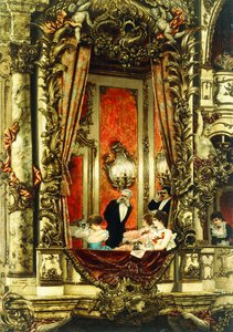 Franz Josef bij de opera, 1883 door Carl Kahler