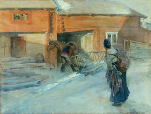 Een Boerderij, Bingsjo door Carl Larsson
