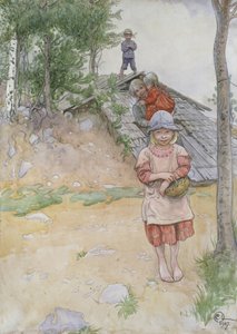 Bij de kelder door Carl Larsson