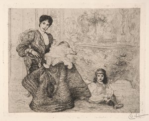 Dora Lamm en haar zonen door Carl Larsson