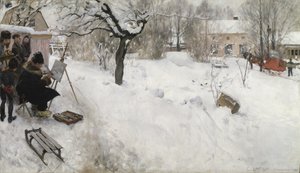 Schilder in de open lucht door Carl Larsson
