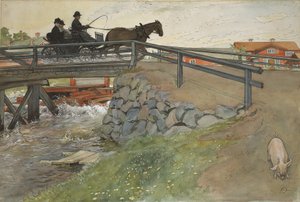 De Brug, uit de serie Een Huis, c.1895 door Carl Larsson