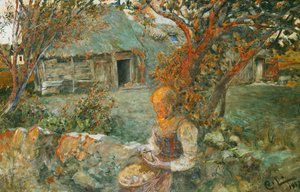 De Laatste Stralen; Les Dernières Rayons, 1887-90 door Carl Larsson
