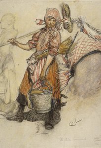 Wasvrouw door Carl Larsson