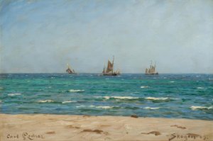 C. Locher, zeilboten in Skagen door Carl Ludvig Locher