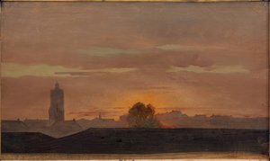 Darmstadt, uitzicht vanaf het kasteelatelier