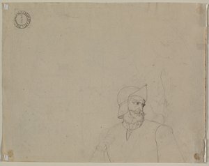 Soldaat in een landschap (verso)