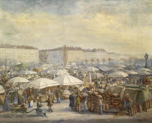 Drukte op de Naschmarkt (Wenen)