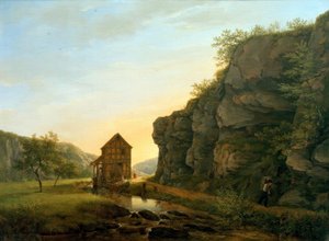 De snijmolen in het Lorsbacher dal bij de Teufelsfelsen