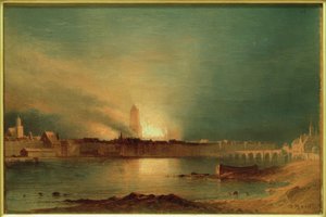 Frankfurt a. M., Dom na brand 1867 door Carl Morgenstern