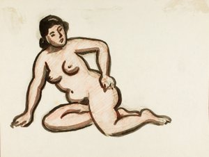 Vrouwelijk naakt door Carl Newman