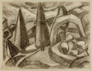 Landschap door Carl Newman