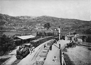 Ffestiniog Spoorweg: Tan-Y-Bwlch Station, c1896