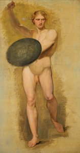 Jongeling met schild door Carl Rahl