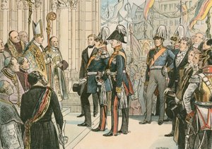 Frederik Willem IV, Koning van Pruisen, in de Dom van Keulen in 1848